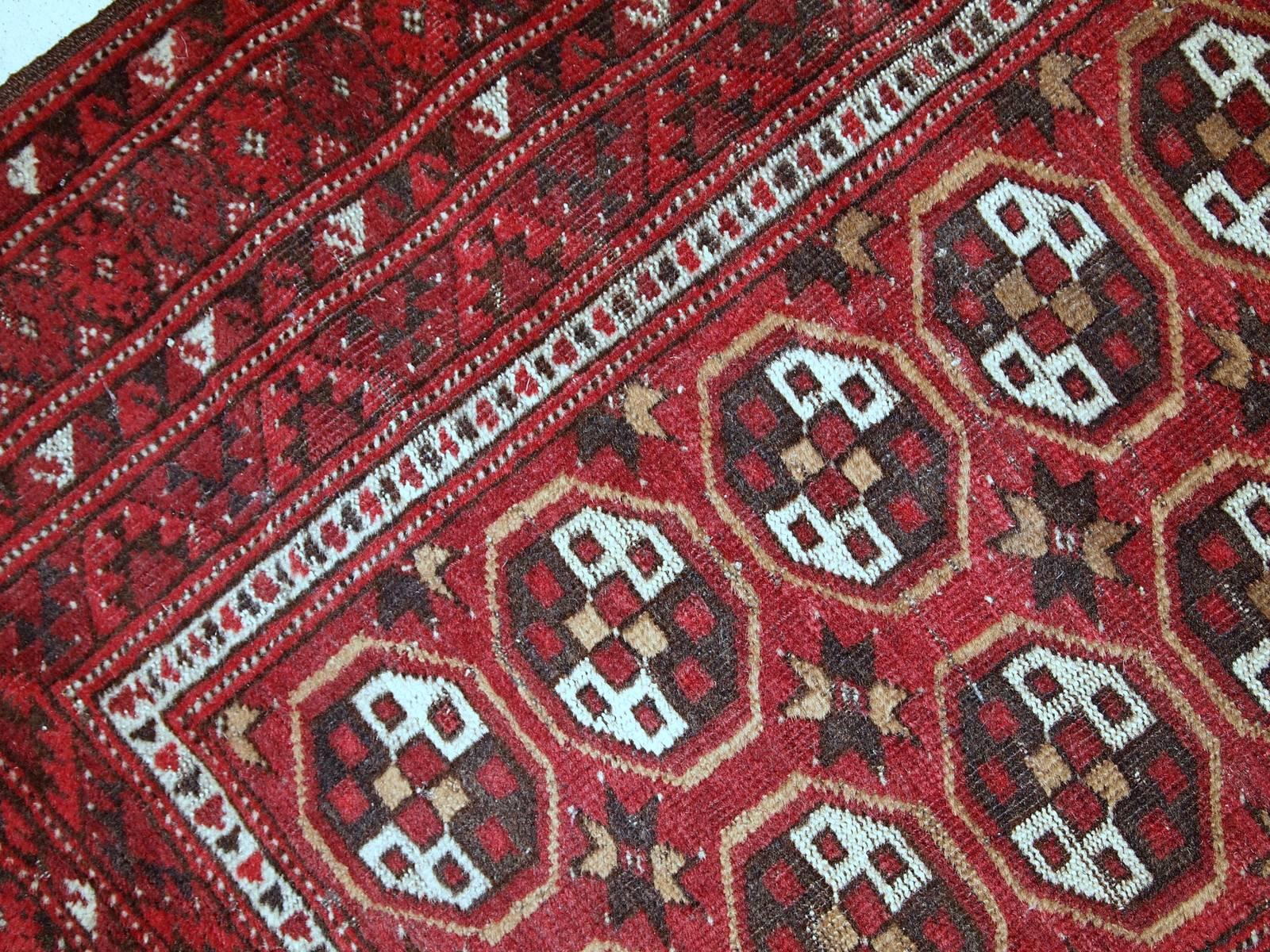 20ième siècle Tapis afghan Adraskand ancien fait à la main, années 1920, 1C346 en vente