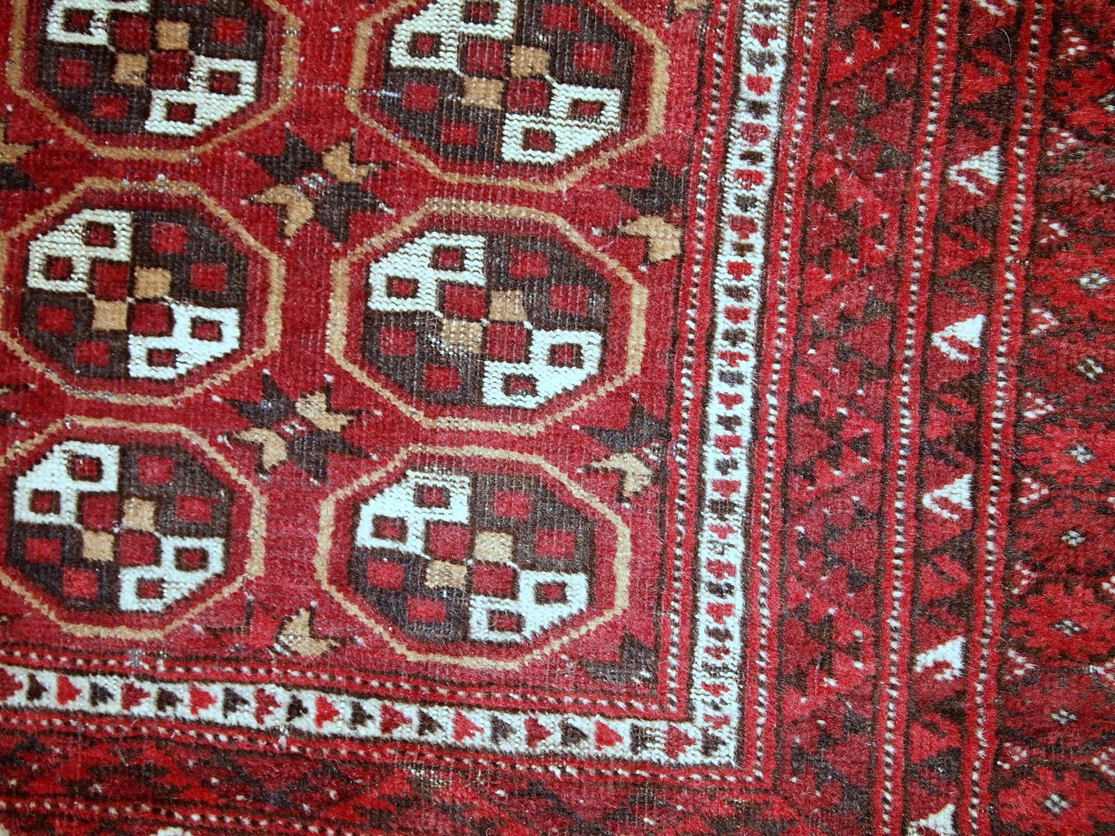 Handmade Antique Prayer Afghan Adraskand Rug, 1920s, 1C346 For Sale 1