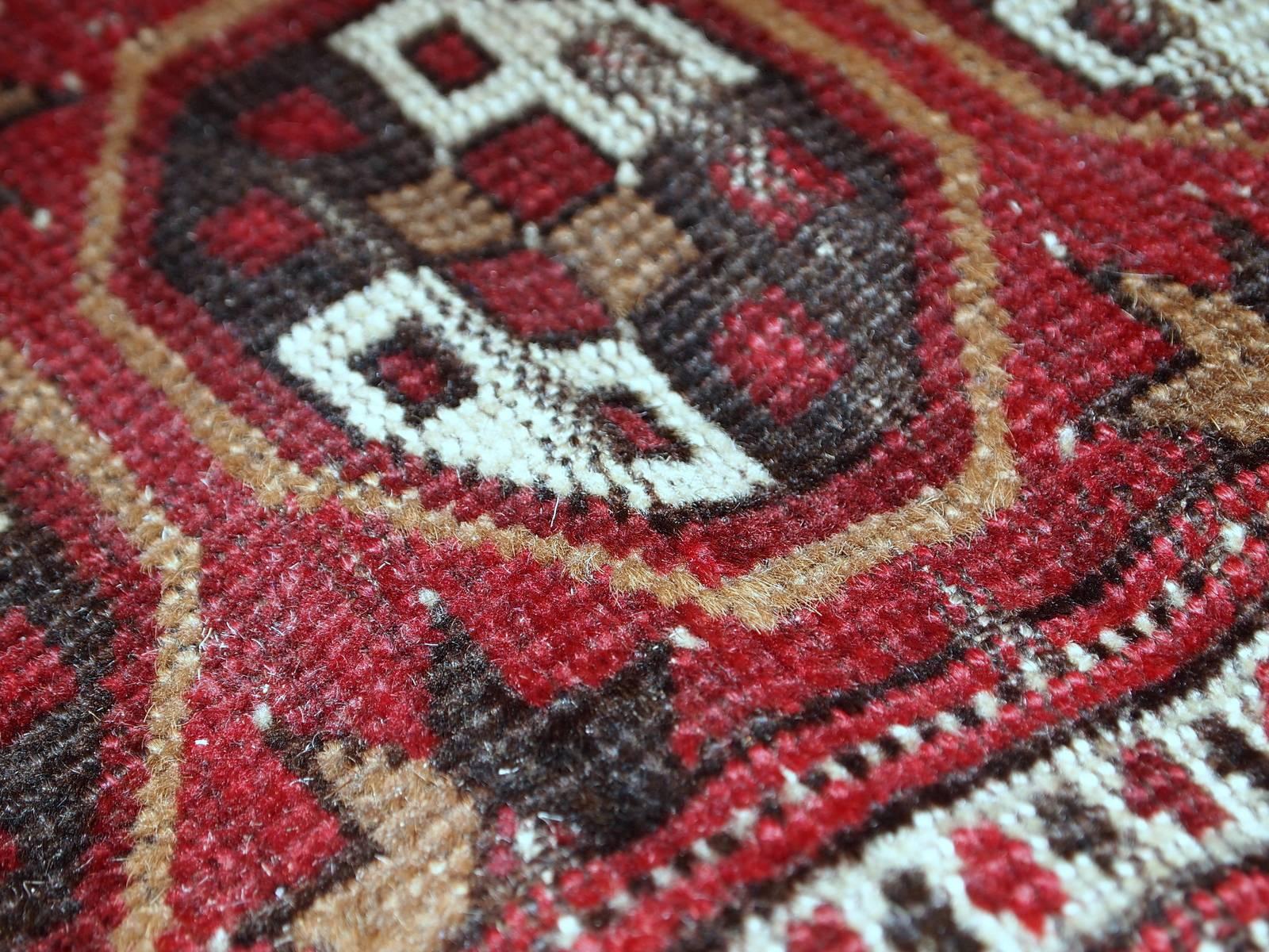 Handmade Antique Prayer Afghan Adraskand Rug, 1920s, 1C346 For Sale 2