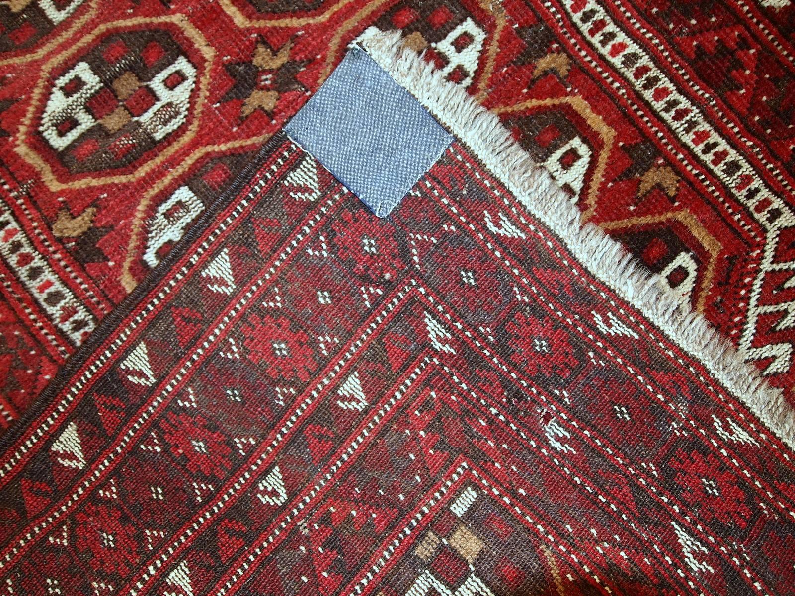 Tapis afghan Adraskand ancien fait à la main, années 1920, 1C346 en vente 2