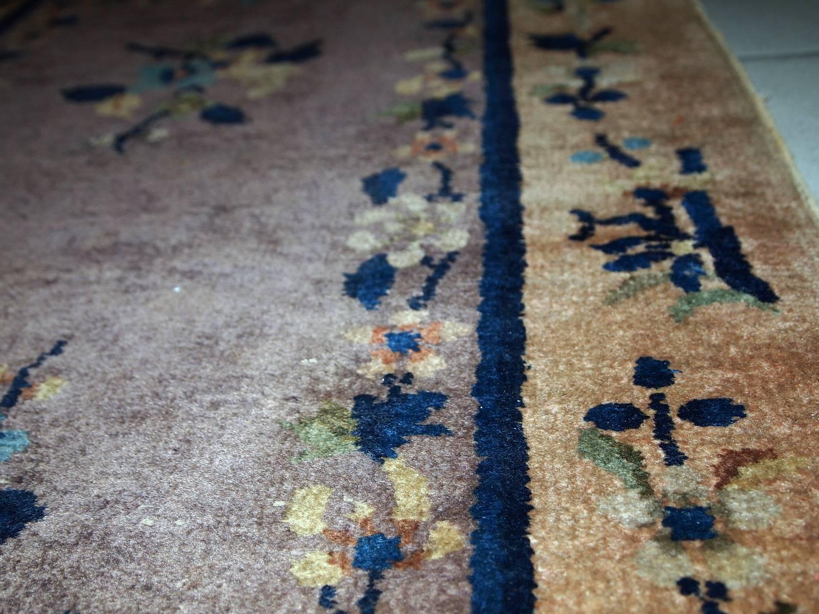 Handgefertigter antiker chinesischer Art-Déco-Teppich, 1920er Jahre, 1C354 im Angebot 2