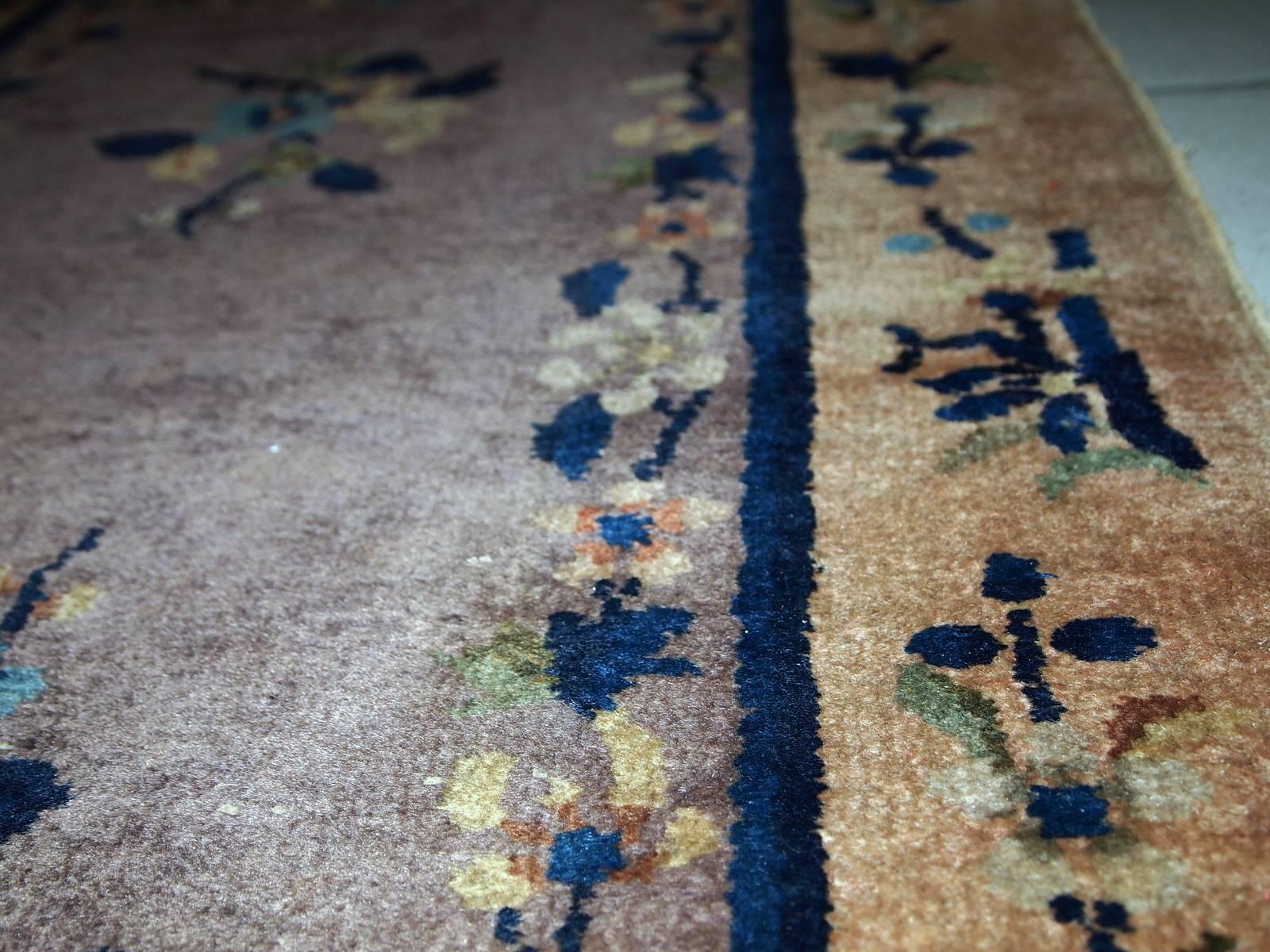 Tapis chinois Art déco ancien fait à la main, années 1920, 1C354 2