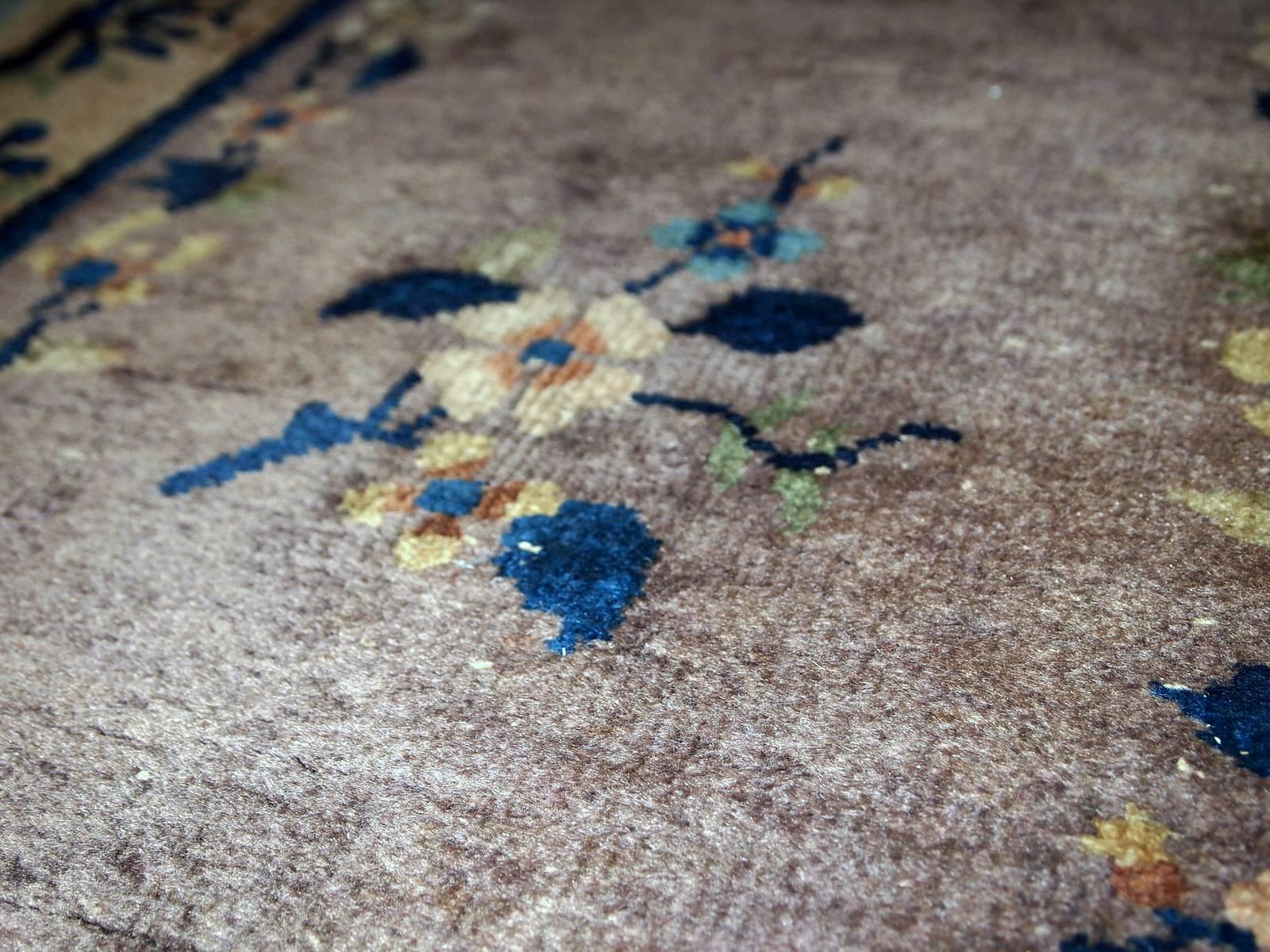Handgefertigter antiker chinesischer Art-Déco-Teppich, 1920er Jahre, 1C354 im Angebot 1
