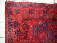 Handmade Antique Afghan Ersari Rug, 1900s