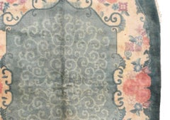 Handmade Antique Art Deco Chinese Rug, 1920s, 1B452