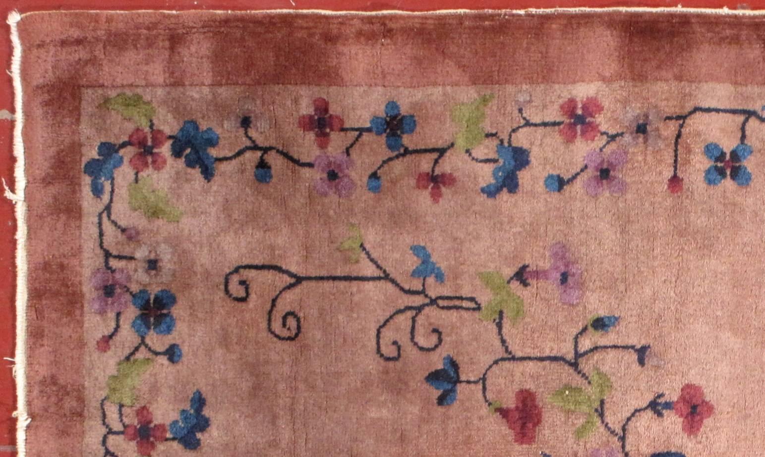 Handgefertigter antiker chinesischer Art-Déco-Teppich, 1920er Jahre, 1B456 (Chinesisch) im Angebot