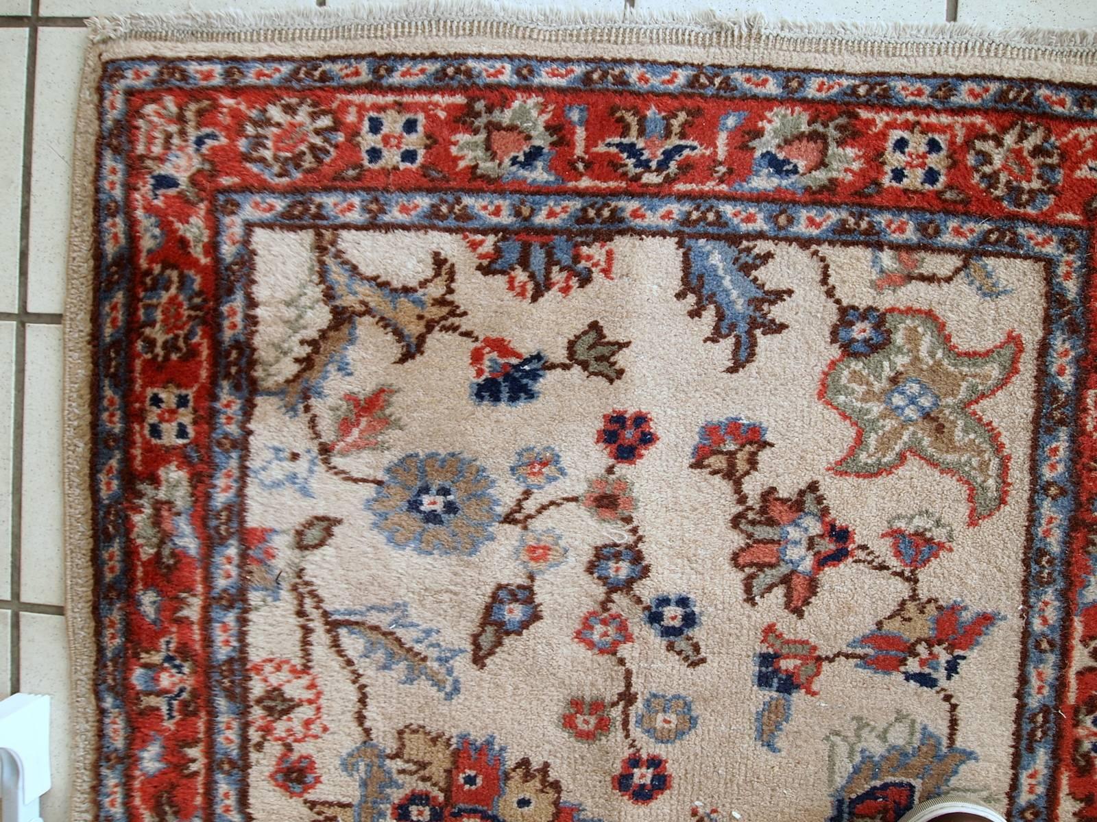 Pakistano Tappeto Lahore pakistano vintage fatto a mano, anni '50, 1C391 in vendita