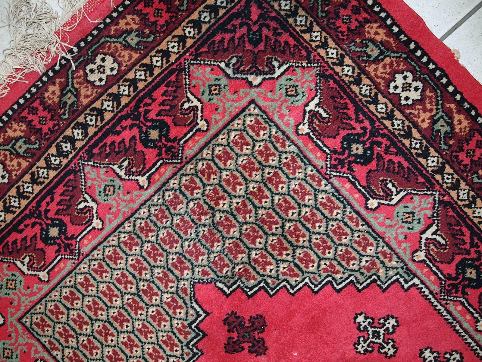 Handgefertigter algerischer Berberteppich im Vintage-Stil, 1970er Jahre, 1C404 (Algerisch) im Angebot