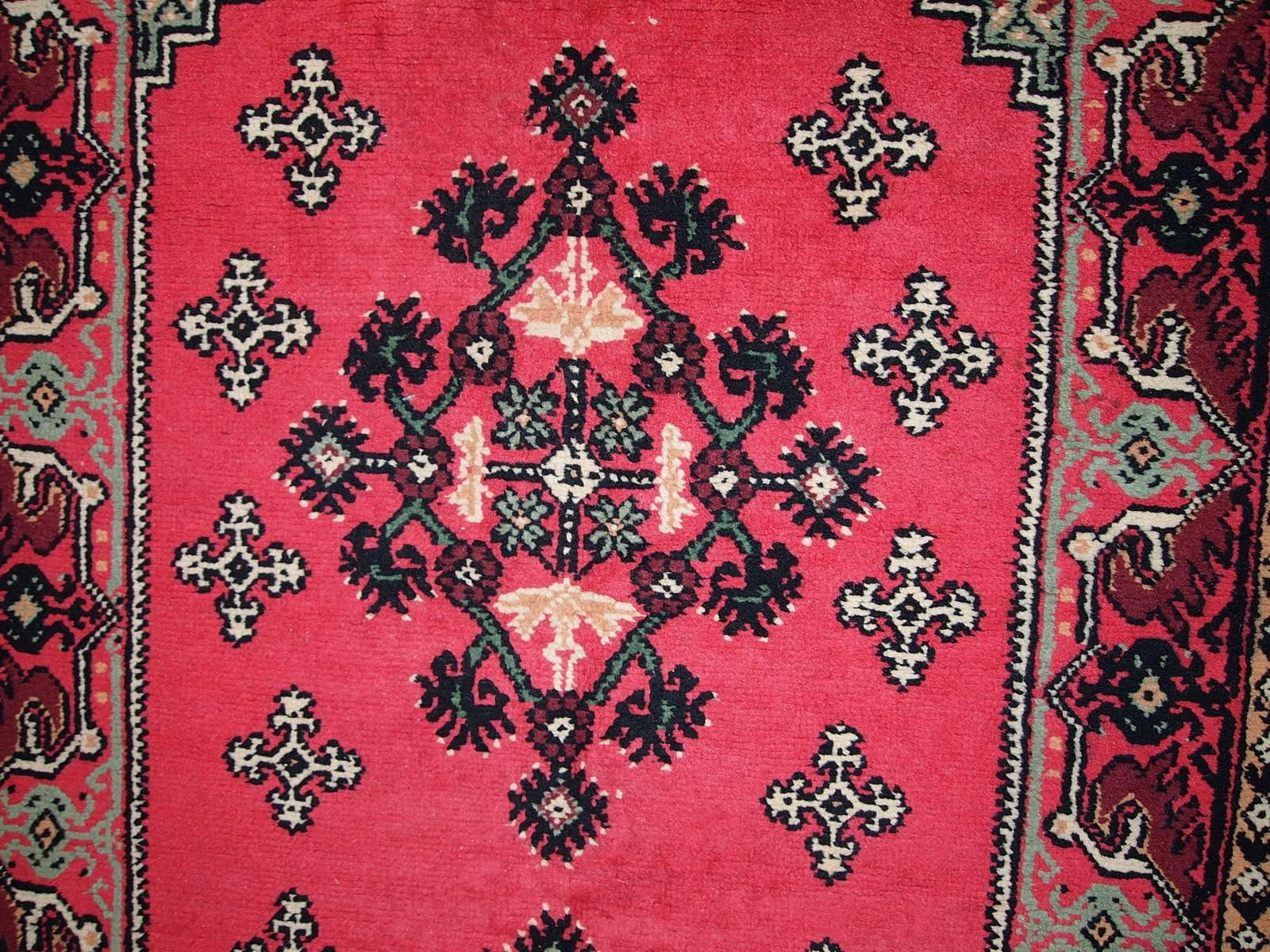 Handgefertigter algerischer Berberteppich im Vintage-Stil, 1970er Jahre, 1C404 (Handgeknüpft) im Angebot
