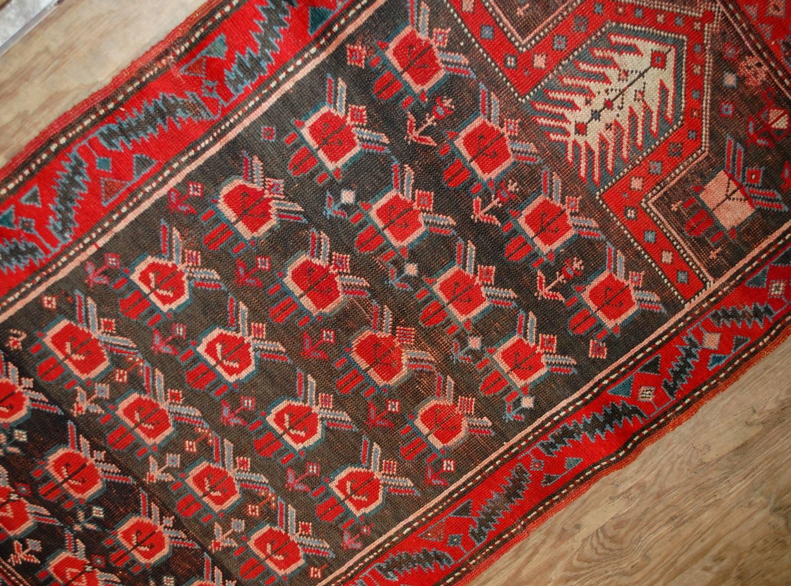 19th Century Handmade Antique Caucasian Karabagh Rug, 1890s, 1B476 For Sale