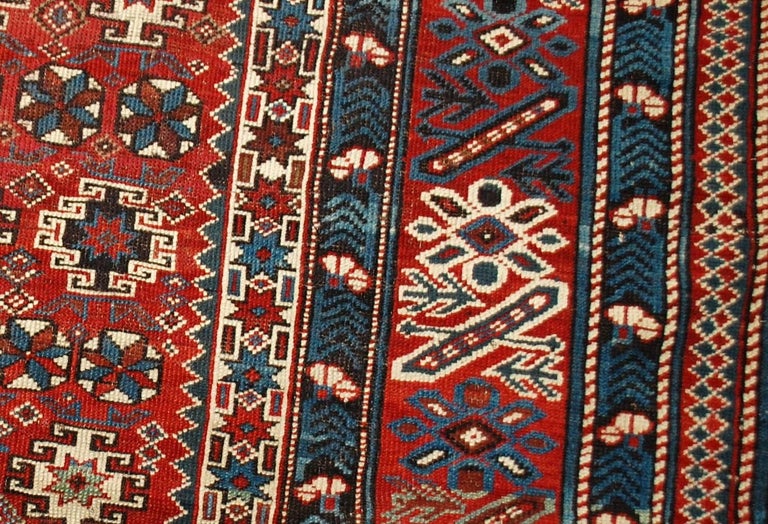 Handmade Antique Caucasian Chichi Rug, 1880s at 1stDibs