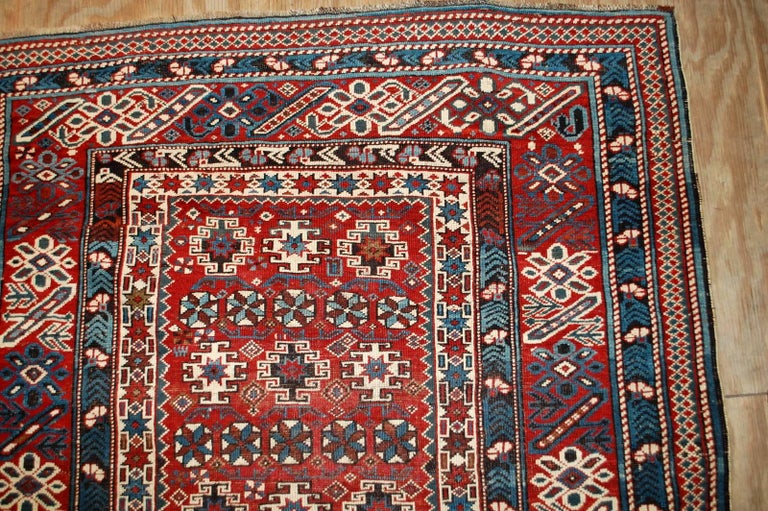 Handmade Antique Caucasian Chichi Rug, 1880s at 1stDibs