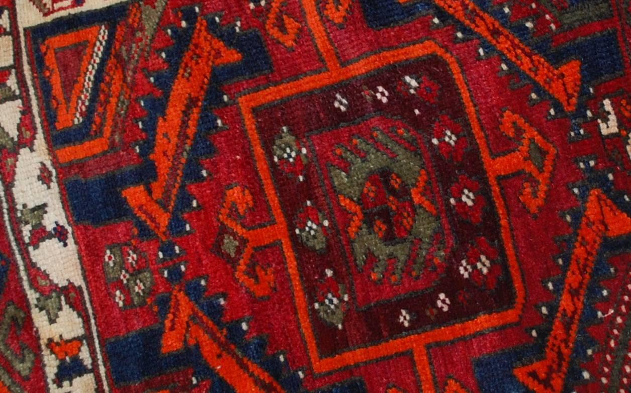 Handmade Antique Collectible Turkish Yastik Rug, 1890s, 1B487 For Sale 1