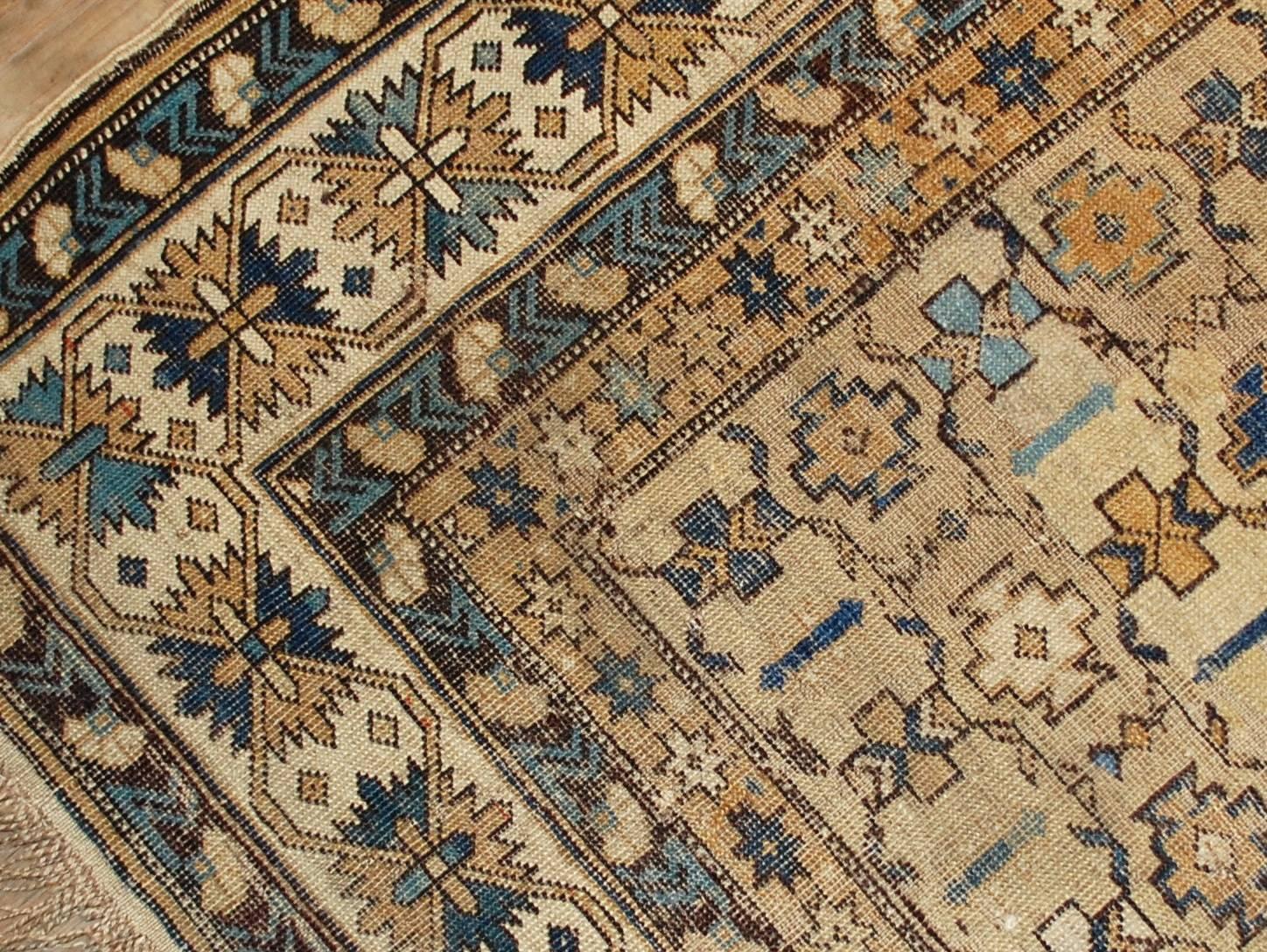 Russian Handmade Antique Caucasian Shirvan Rug, 1890s, 1B473