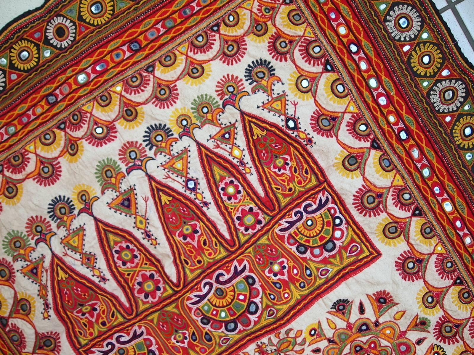 indian embroidered wall hanging