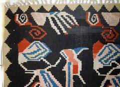 Handmade Antique Caucasian Karabagh Kilim, 1920s, 1C450