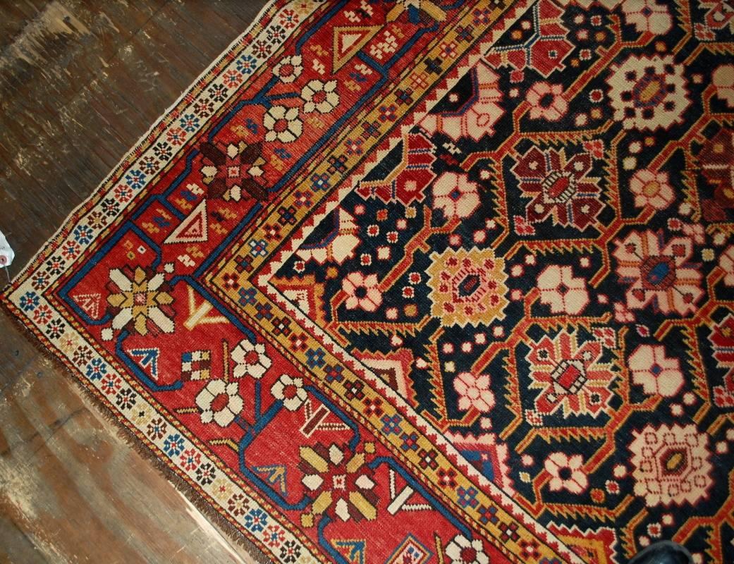 Handmade Antique Caucasian Karabagh Rug, 1880s, 1B490 In Good Condition In Bordeaux, FR