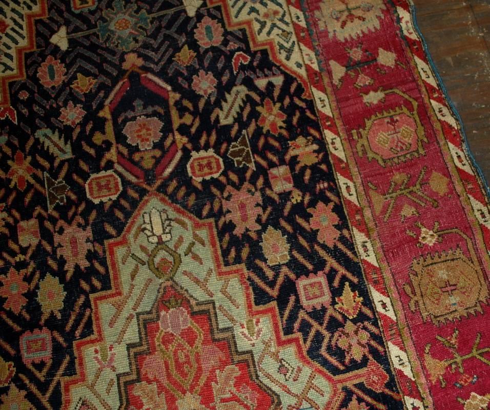 Armenian Handmade Antique Caucasian Karabagh Rug, 1880s, 1B492 For Sale