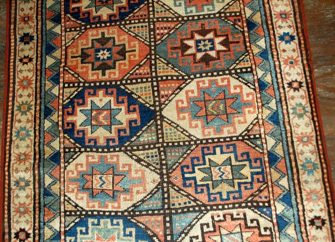 Handmade Antique Caucasian Kazak Mohan Rug, 1880s, 1B493 1