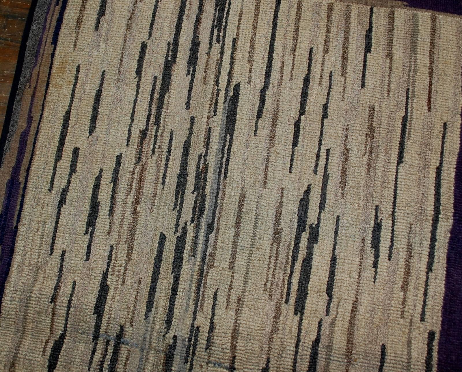 20ième siècle Tapis crocheté américain ancien fait à la main, années 1900, 1B502 en vente