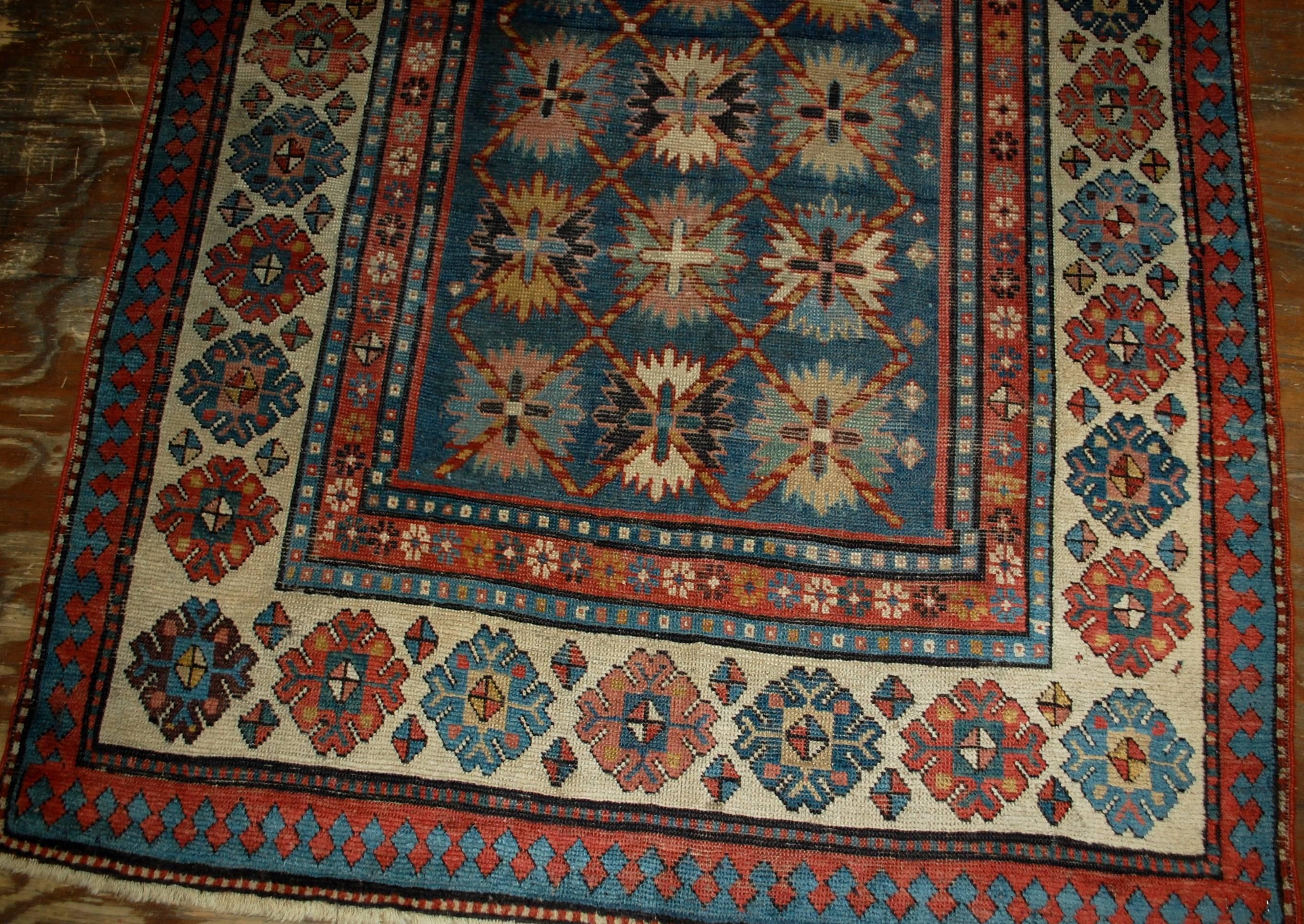 Hand-Knotted Handmade Antique Caucasian Talish Rug, 1880s, 1B514 For Sale