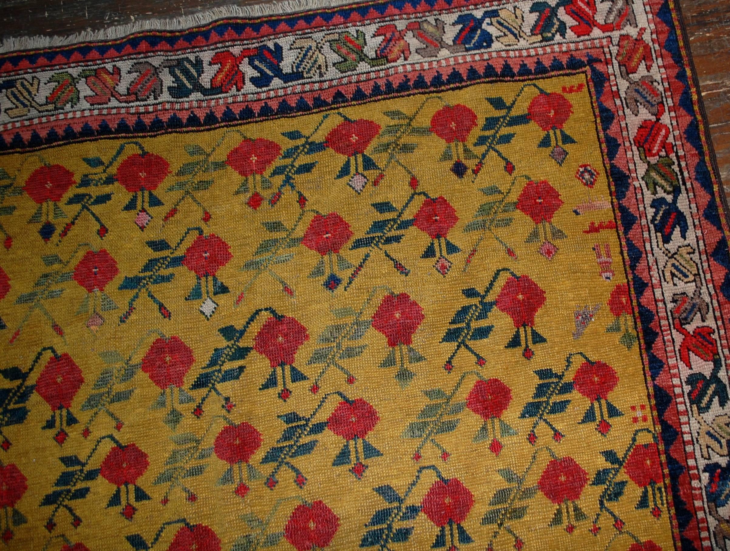 Handmade Antique Caucasian Karabagh Rug, 1880s In Good Condition In Bordeaux, FR