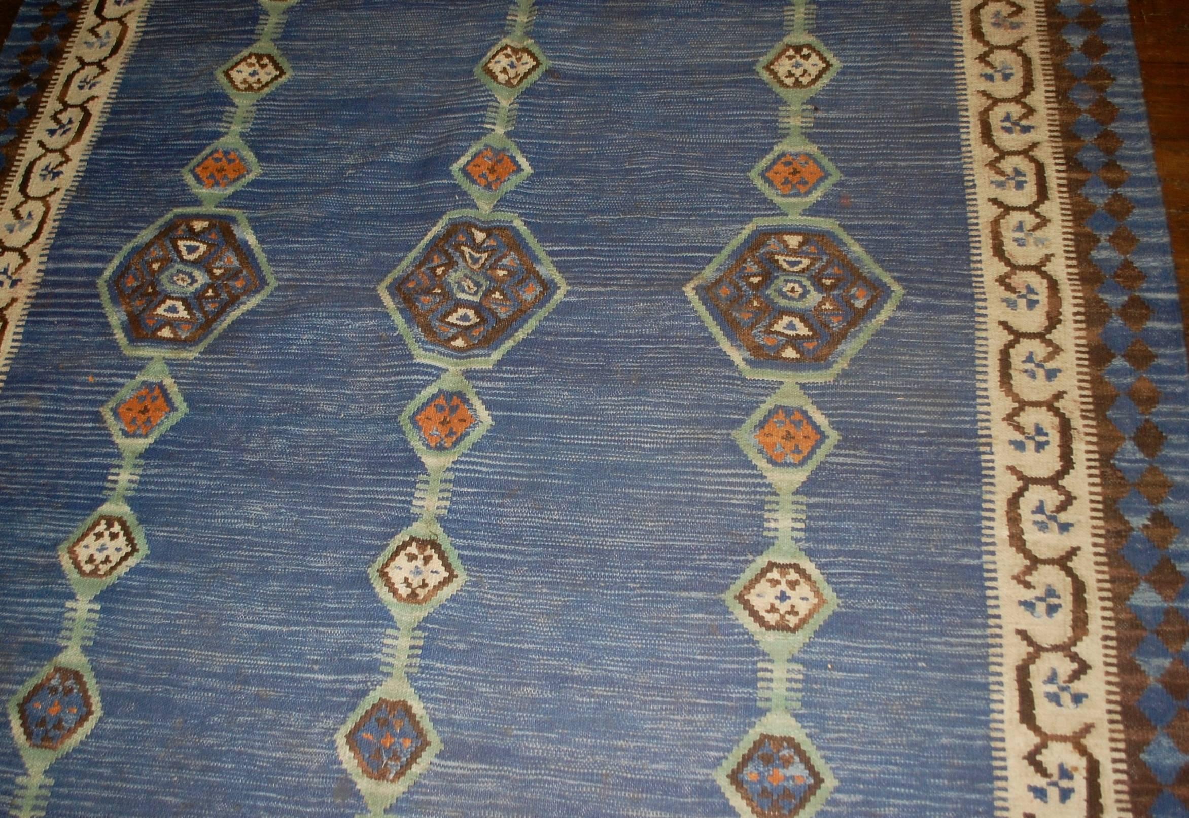 Handmade Antique Indian Dhurri Kilim, 1930s, 1B533 For Sale 2