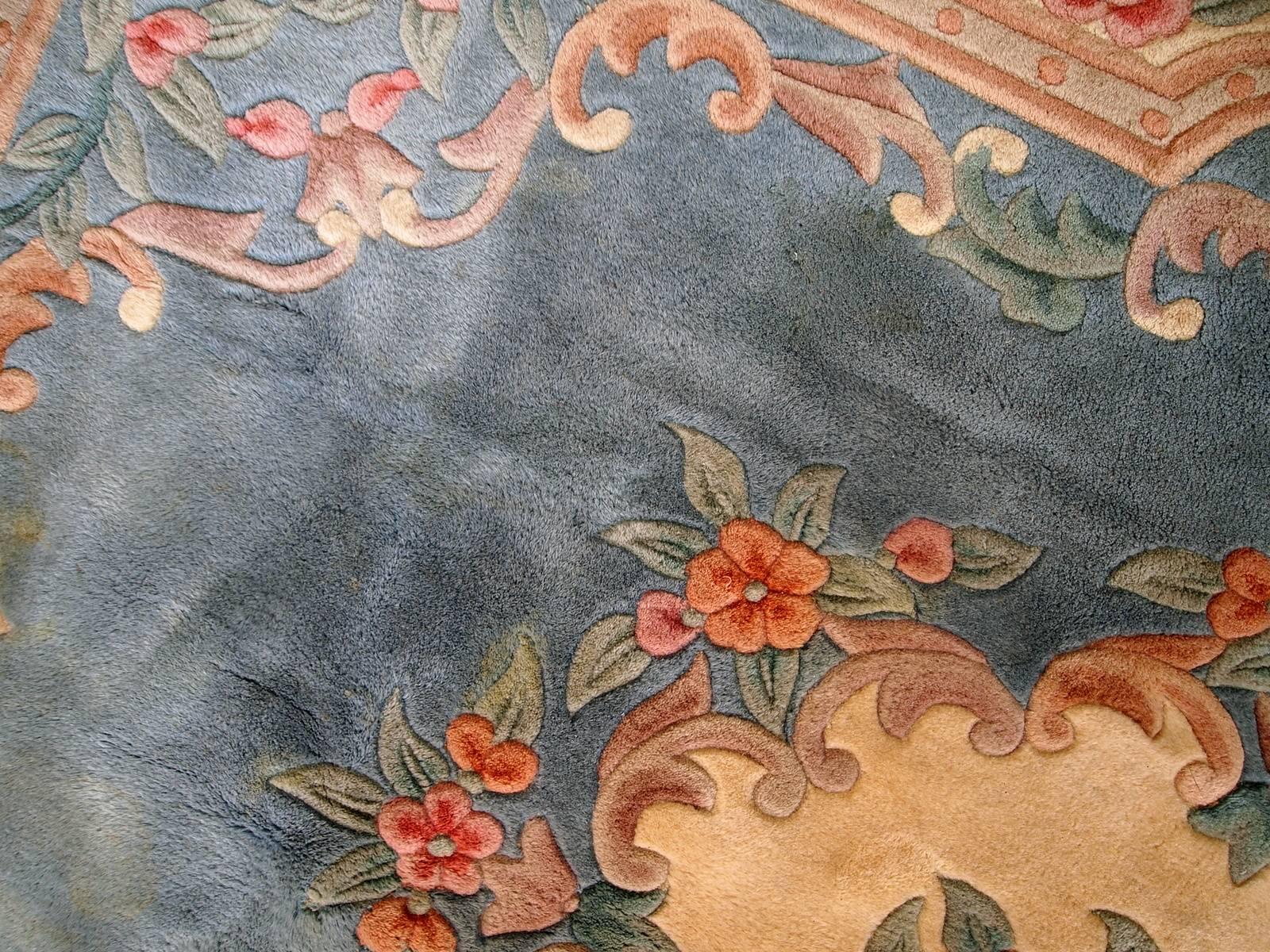 Wool Handmade Vintage Art Deco Chinese Rug, 1970s, 1C465