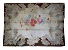 Handmade Antique American Hooked Rug, 1880s, 1B539
