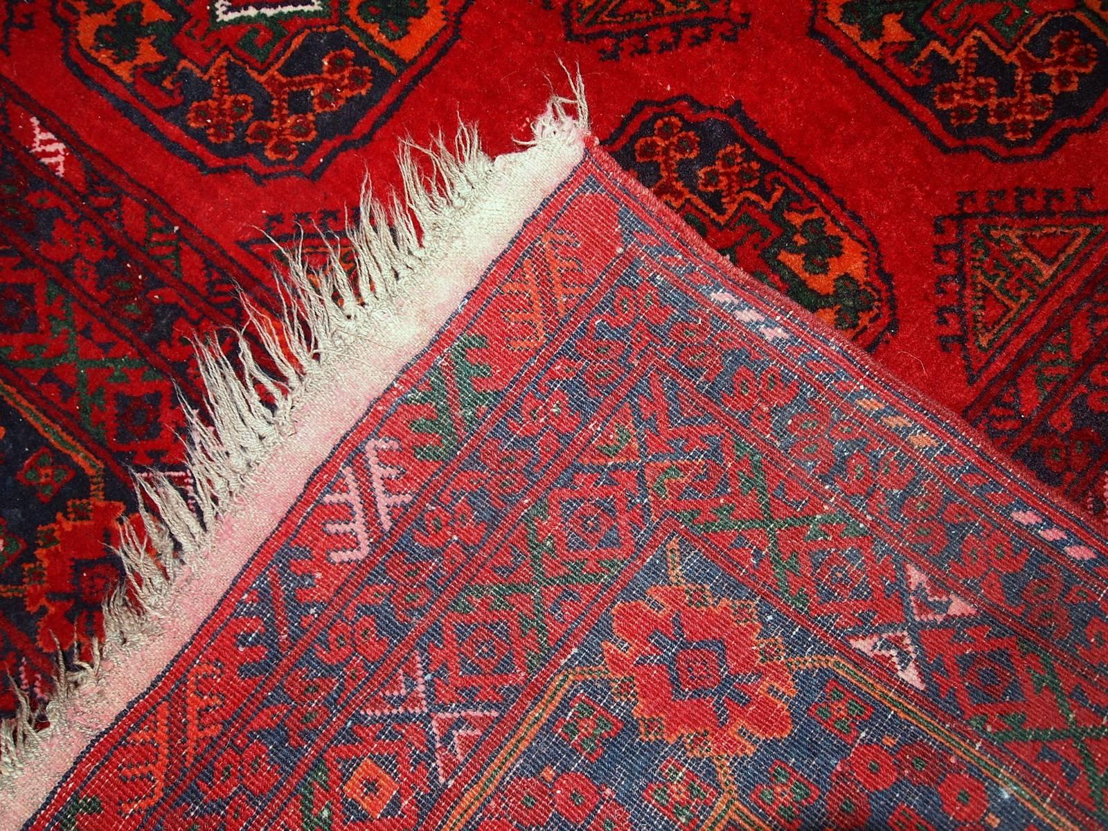 Wool Handmade Vintage Afghan Ersari, 1970s