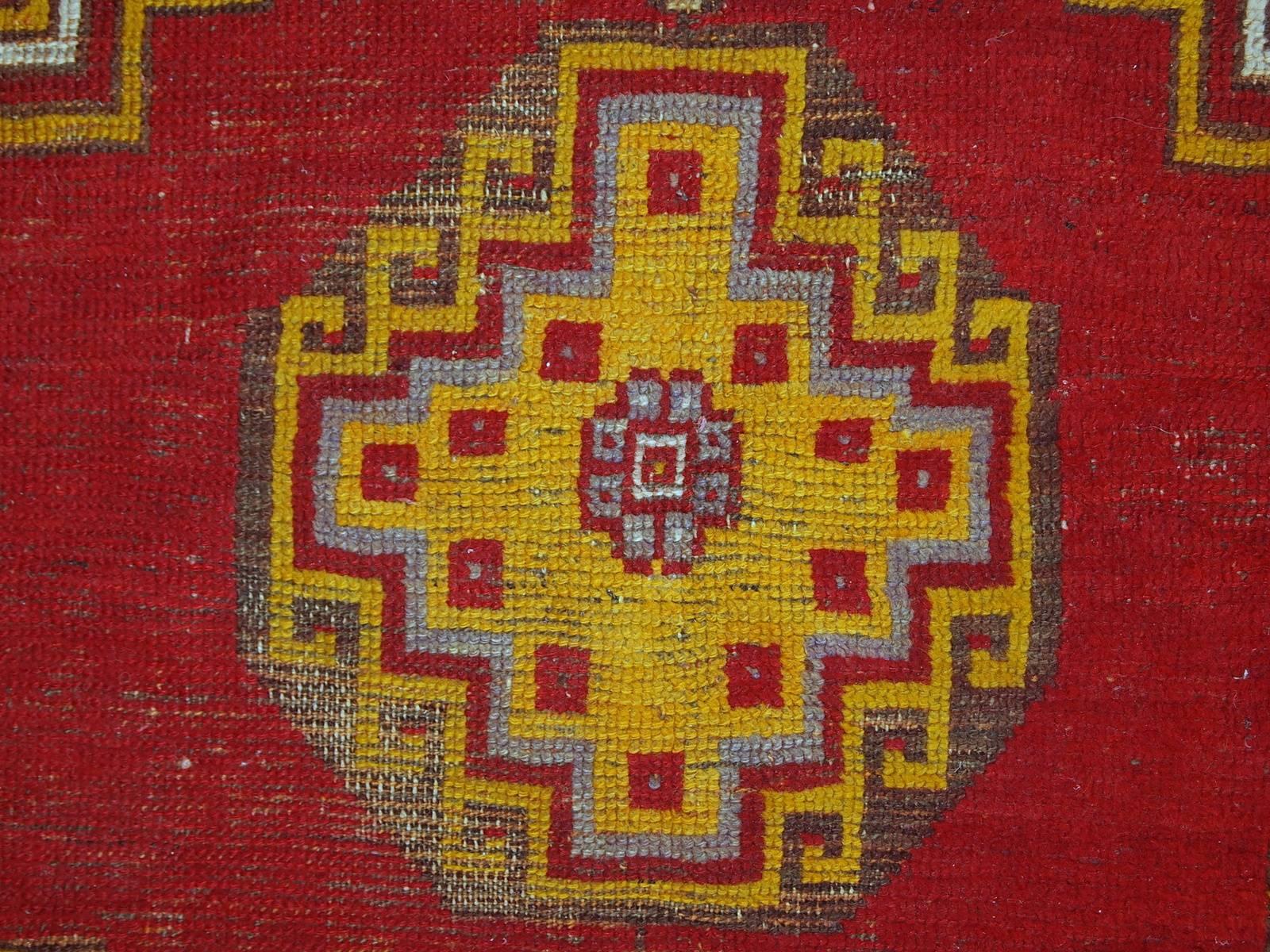 Wool Handmade Antique Turkish Anatolian Rug, 1920s