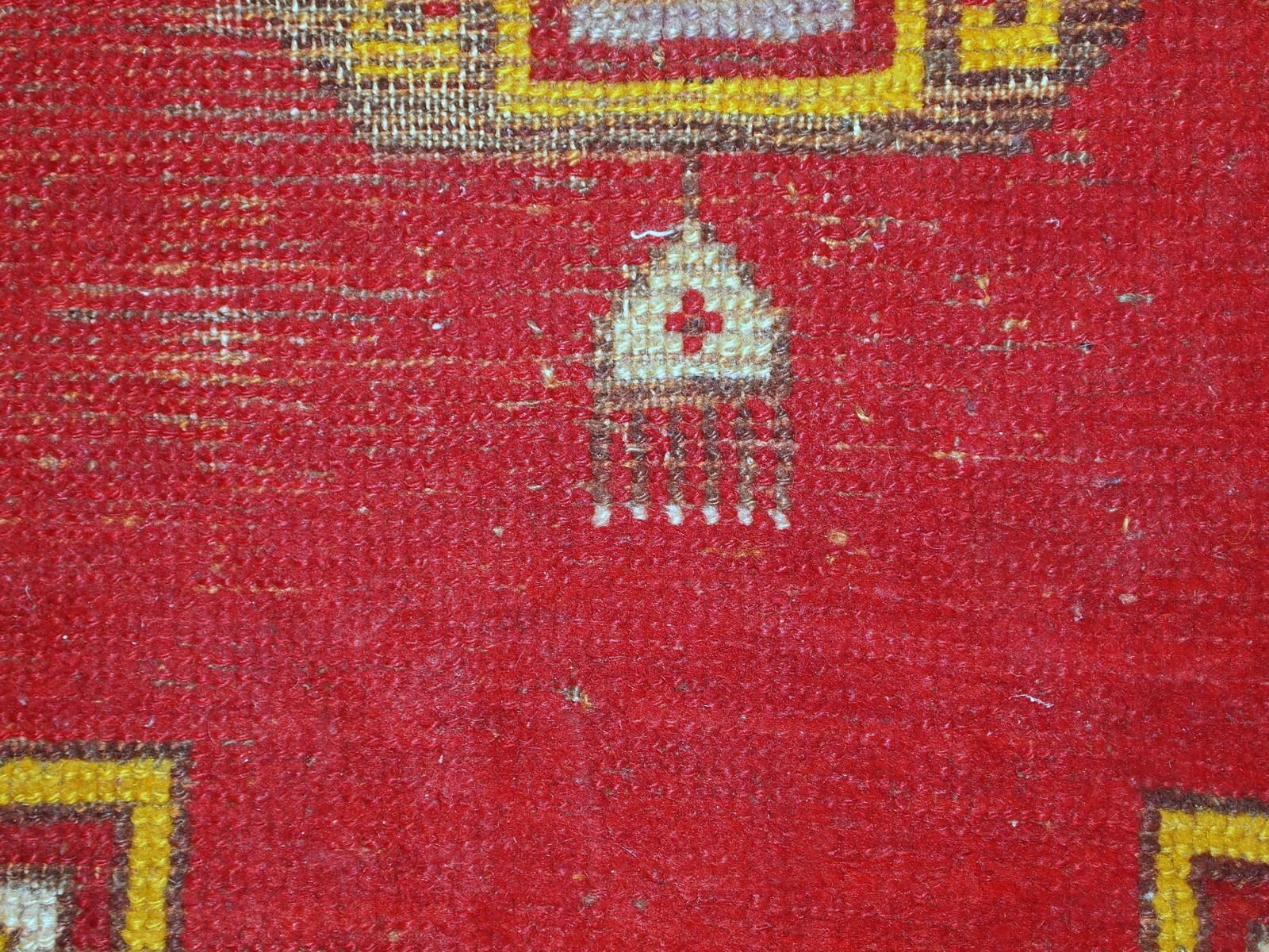 Handmade Antique Turkish Anatolian Rug, 1920s 1