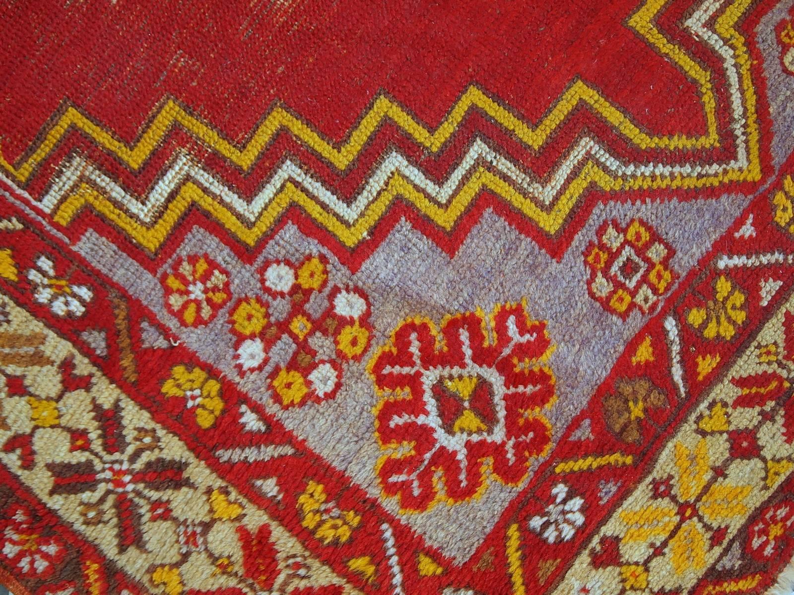 Handmade Antique Turkish Anatolian Rug, 1920s 2