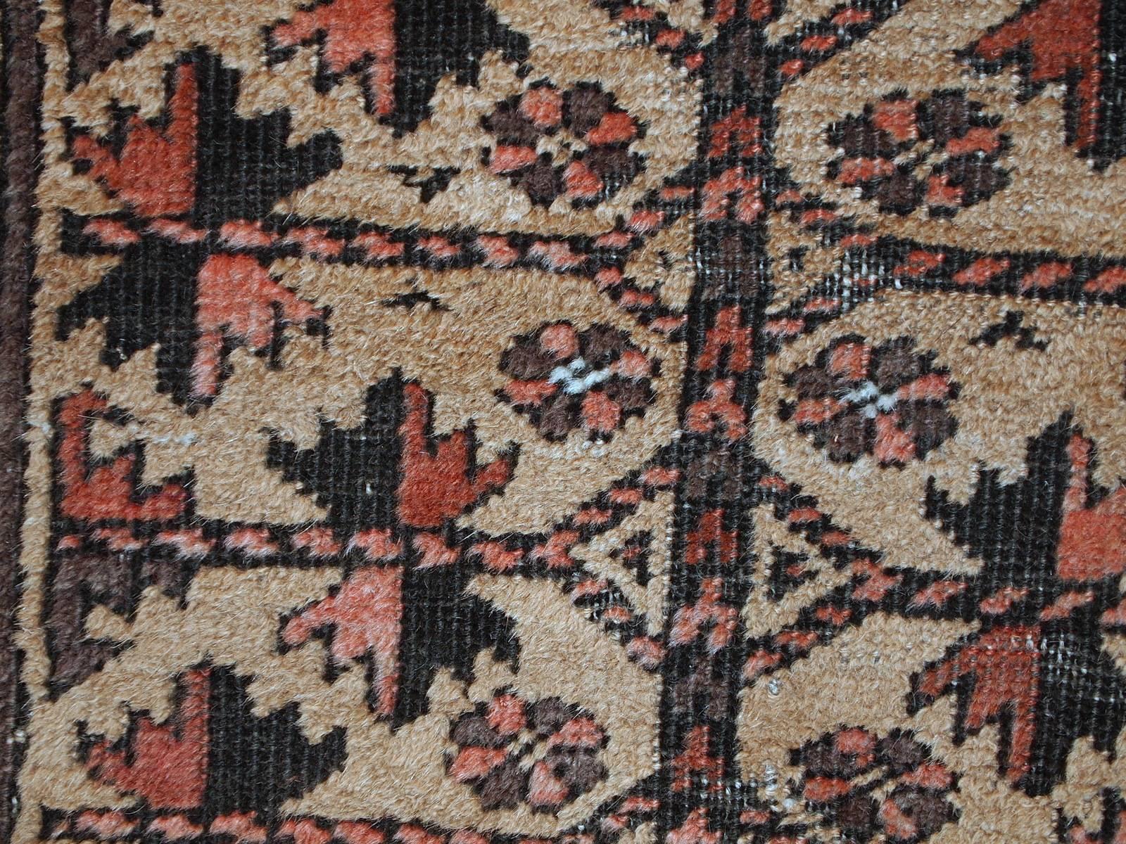 Handmade Antique Afghan Baluch Prayer Rug, 1900s, 1C529 1