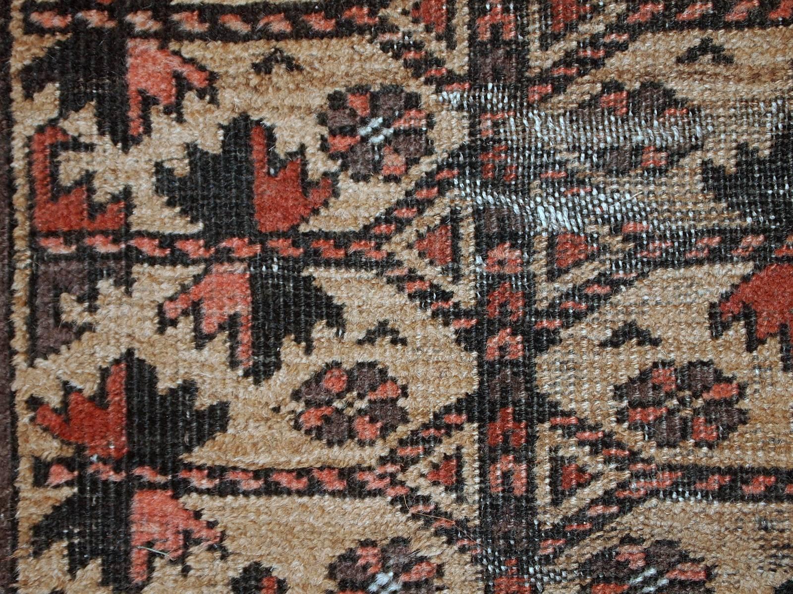 Handmade Antique Afghan Baluch Prayer Rug, 1900s, 1C529 2