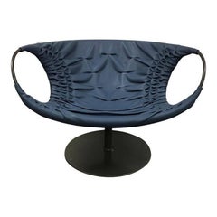 Moroso “Smock” Leather Swivel Chair Designed by Patricia Urquiola