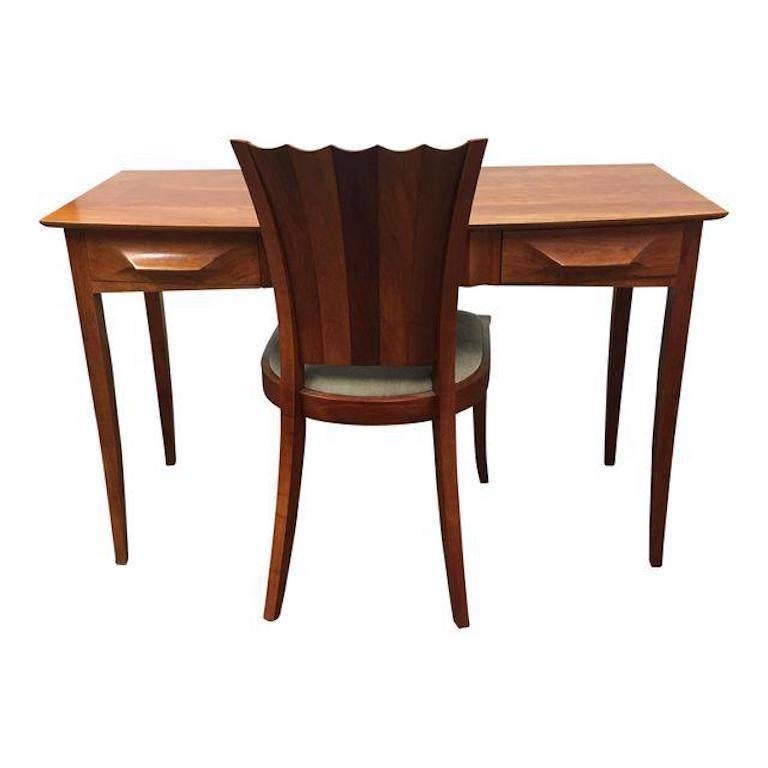 Thos. Moser Aria Writing Desk and Aria Side Chair