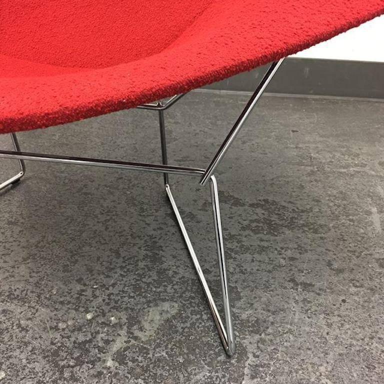 Mid-Century Modern Harry Bertoia Large Red Diamond Chair for Knoll
