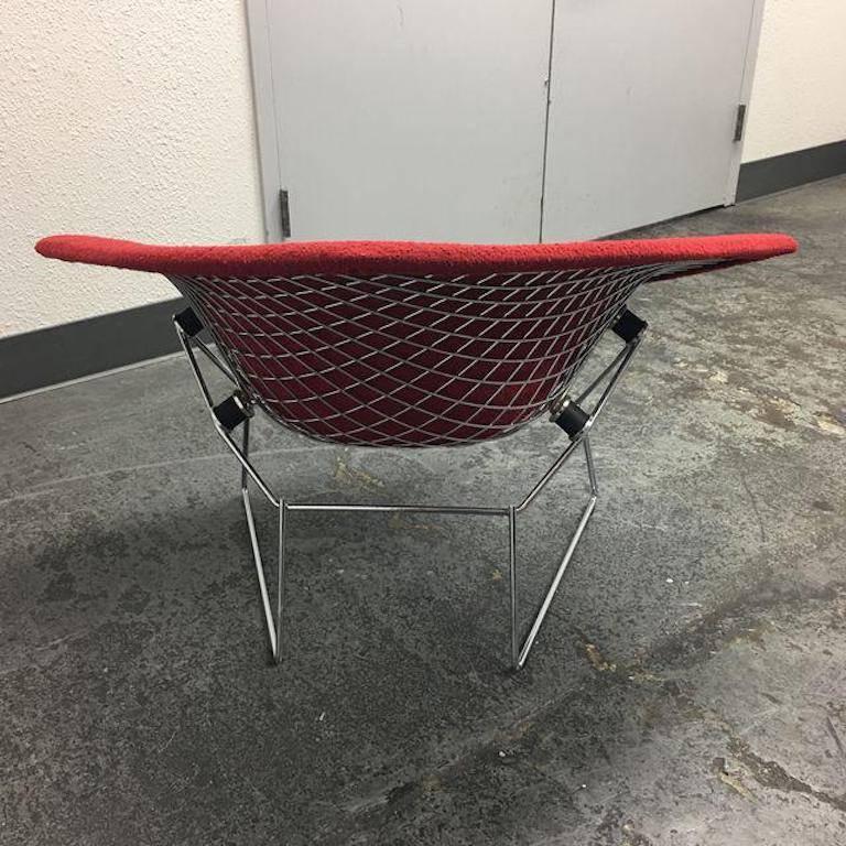 Contemporary Harry Bertoia Large Red Diamond Chair for Knoll