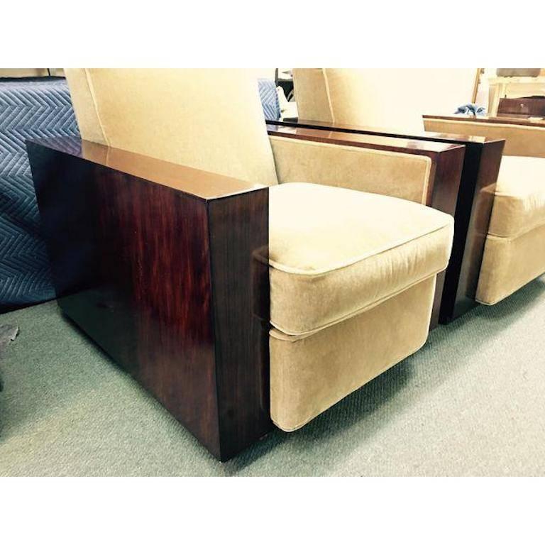 Regency Pair of Ralph Lauren Modern Metropolis Club Chairs