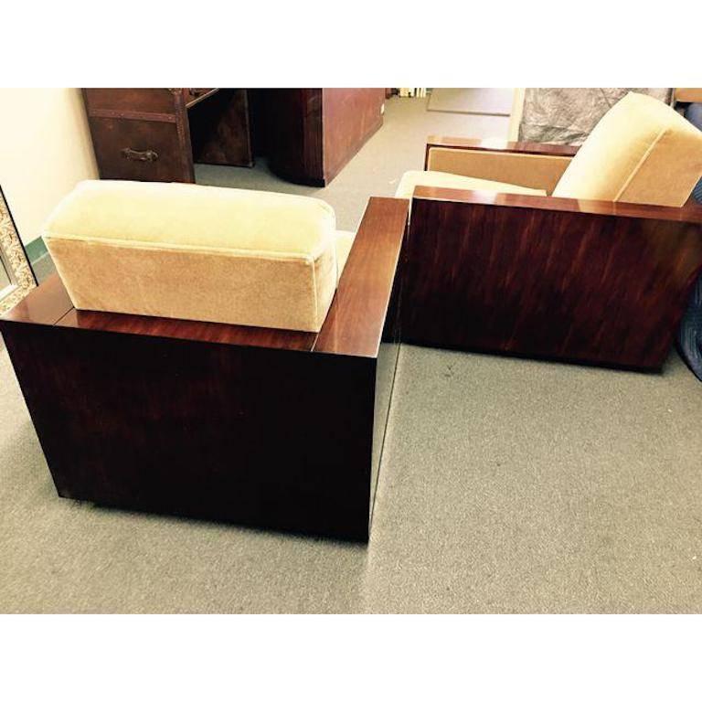 Pair of Ralph Lauren Modern Metropolis Club Chairs In Good Condition In San Francisco, CA