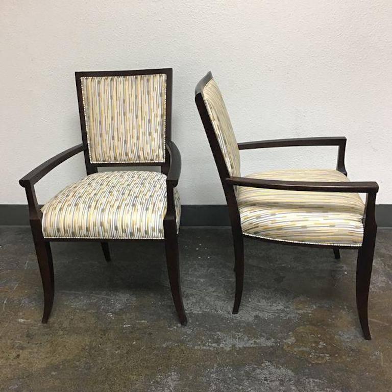 Contemporary Pair of Hickory Chair Co. Nicole Armchairs