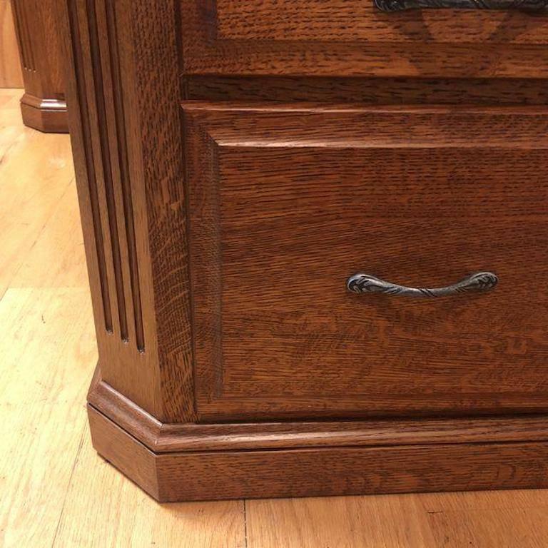 Solid Quarter Sawn Oak Executive Amish Made Desk 1
