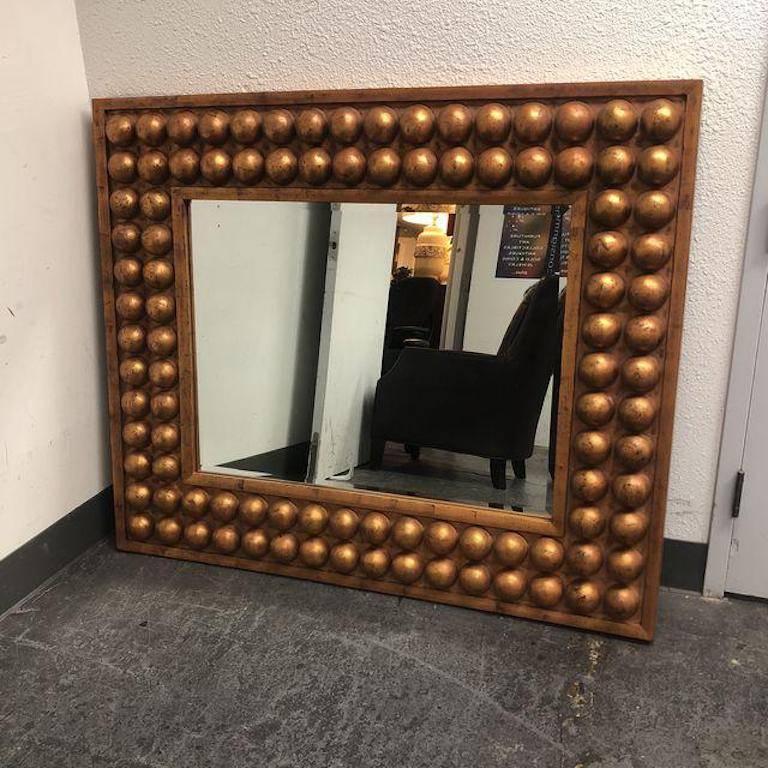 American Vintage Bubble Framed Gold Finish Mirror
