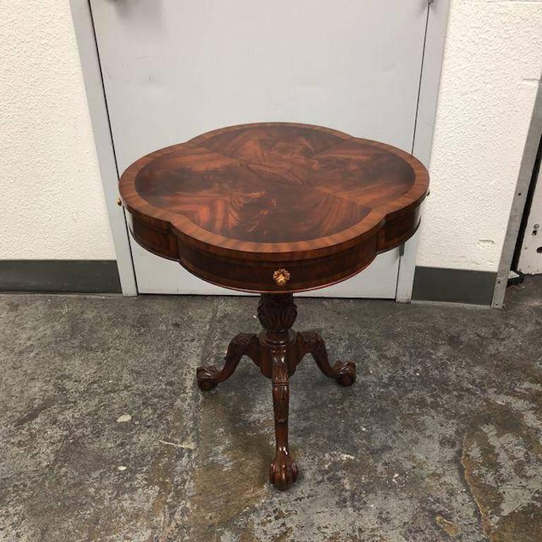 Maitland Smith Aged Regency Mahogany Tripod Side Table 3