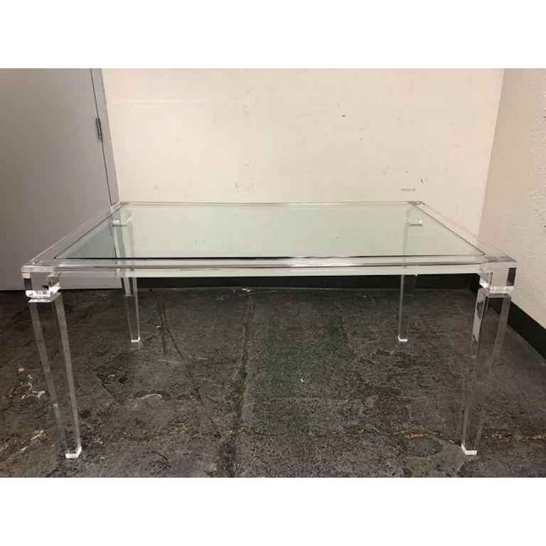 Plexi-Craft of New York King George Dining Table In Good Condition In San Francisco, CA