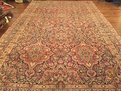 Late 19th Century Antique Persian Lavar Kirman Rug