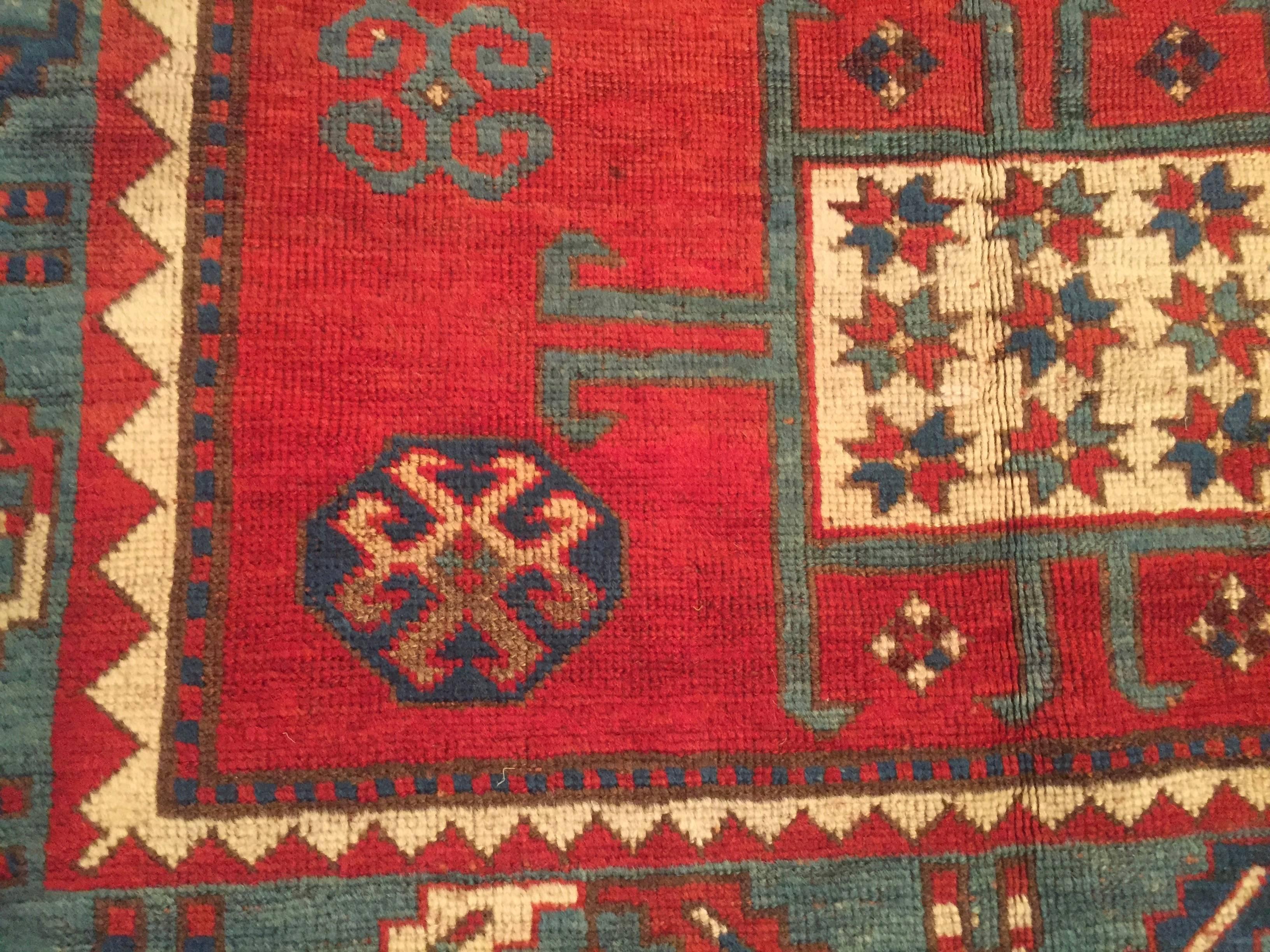 Late 19th Century Caucasian Karachopf Kazak Rug For Sale 1