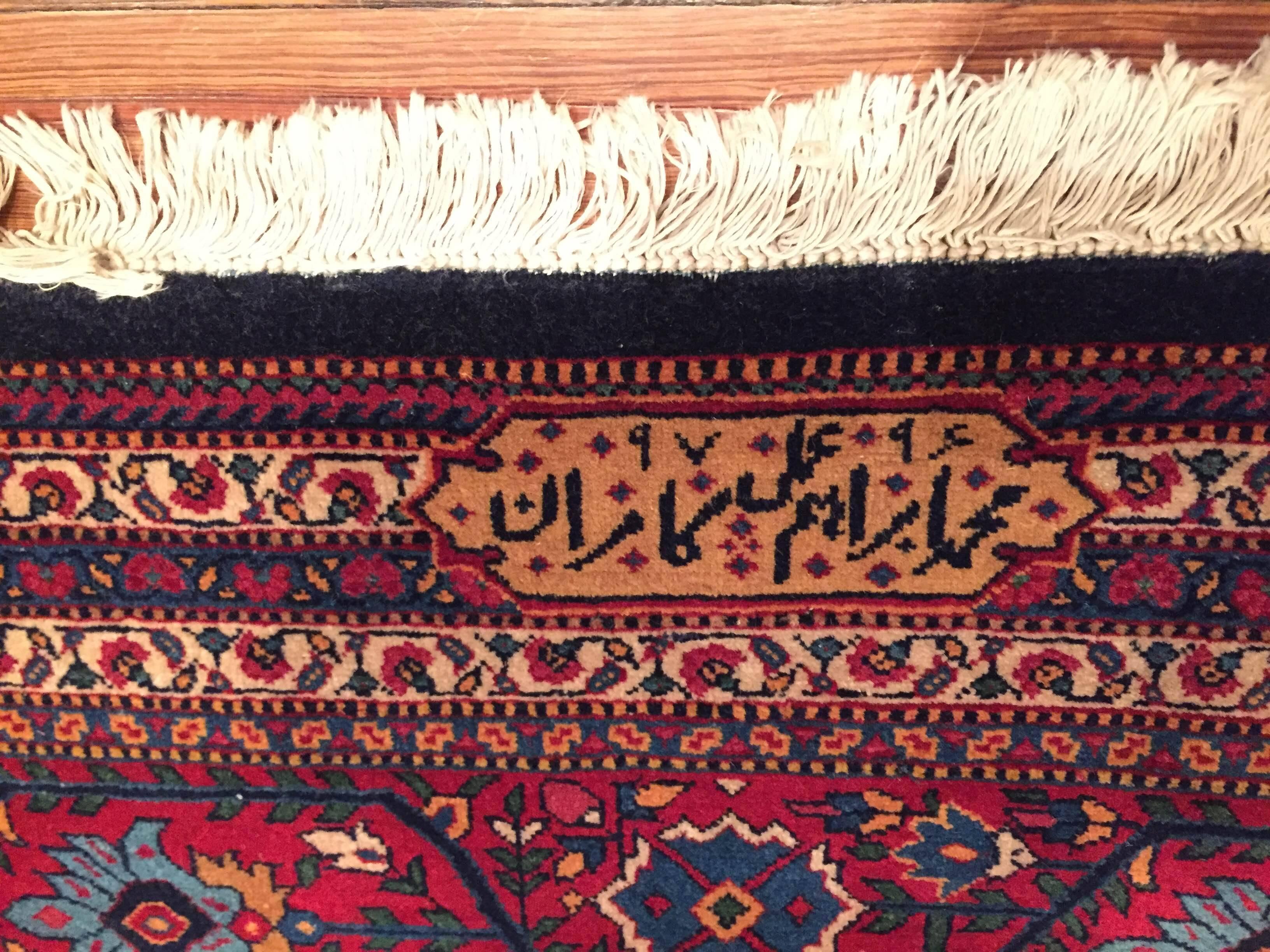 Early 20th Century Antique Persian Farahan Rug For Sale 2