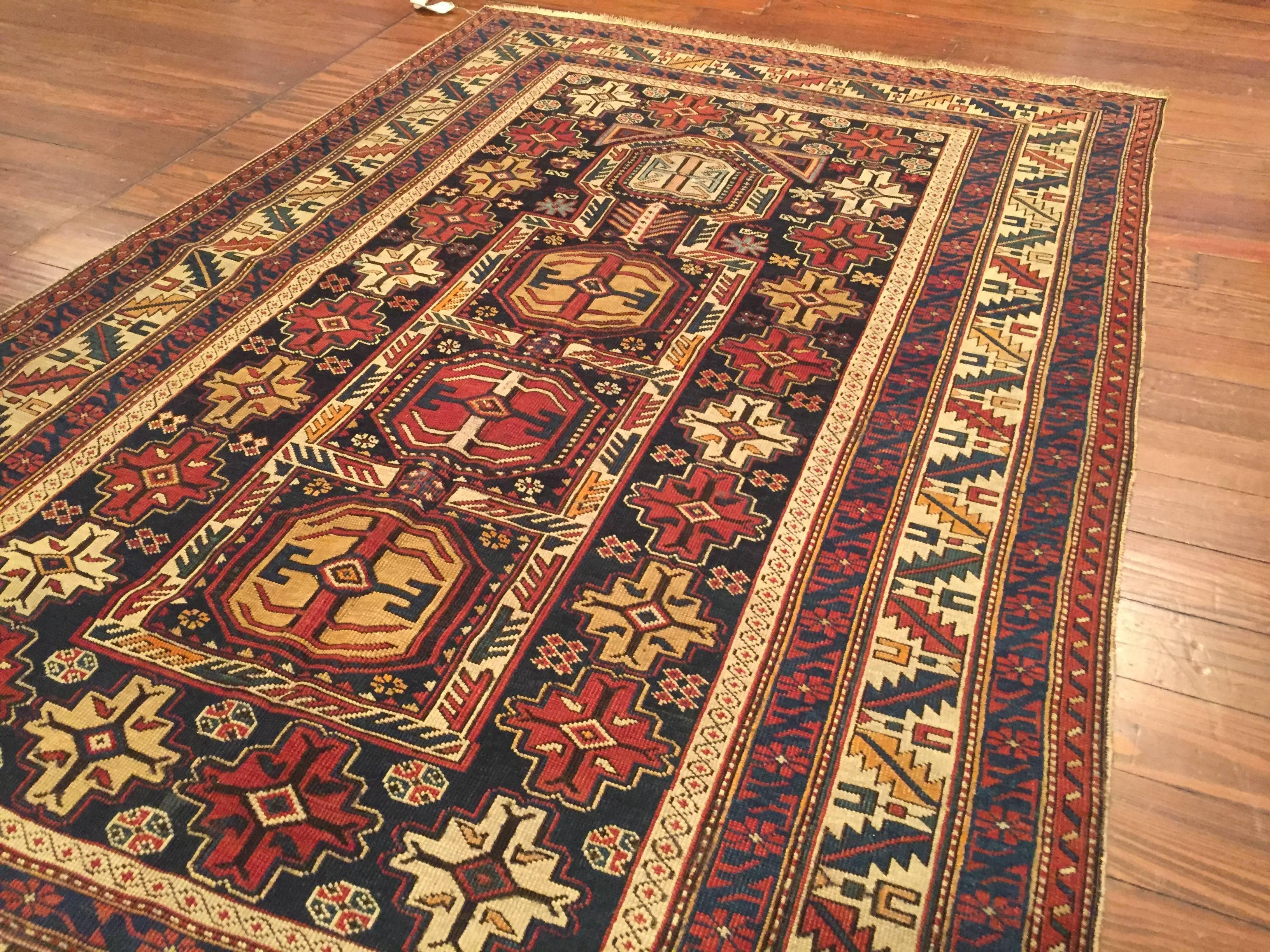 Other Late 19th Century Antique Caucasian Kuba Rug For Sale